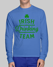 Load image into Gallery viewer, Irsih Drinking Team Green Shamrock St Patrick's Day Unisex Long Sleeve