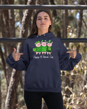 Load image into Gallery viewer, Pig Wear Plaid Shirt And Top Hat St Patrick's Day Gift Hoodie