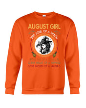 Load image into Gallery viewer, Birthday Gift For August Girl The Soul Of A Witch Sweatshirt