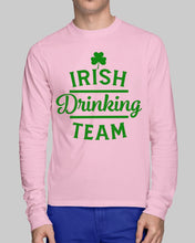 Load image into Gallery viewer, Irsih Drinking Team Green Shamrock St Patrick's Day Unisex Long Sleeve