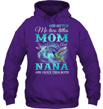 Load image into Gallery viewer, God Gifted Me Two Tittles Mom And Grandma Hoodie