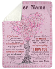 Load image into Gallery viewer, You Are The Most Heart Tree Custom Name Gift For Girlfriend Sherpa Blanket