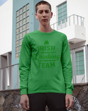 Load image into Gallery viewer, Irsih Drinking Team Green Shamrock St Patrick's Day Unisex Long Sleeve