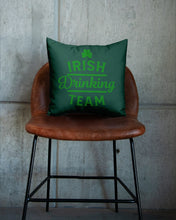 Load image into Gallery viewer, Irsih Drinking Team Green Shamrock St Patrick's Day Pillow Cover