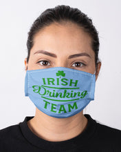 Load image into Gallery viewer, Irsih Drinking Team Green Shamrock St Patrick's Day Cloth Face Mask