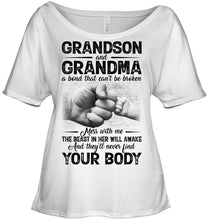 Load image into Gallery viewer, Can't Be Broken Grandma And Grandson Ladies Tee