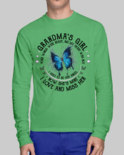 Load image into Gallery viewer, Blue Butterfly Gift For Angel Grandma Your Wings Were Ready Unisex Long Sleeve