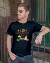 Load image into Gallery viewer, Corgi Sitting On Rainbow I Love St Patrick's Day Gift For Dog Lovers Guys Tee