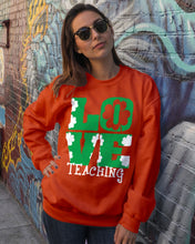 Load image into Gallery viewer, Teaching Love Clover St Patrick's Day Gift Sweatshirt