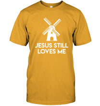 Load image into Gallery viewer, Windmill Jesus Still Loves Me Bachelorette Gift Guys Tee