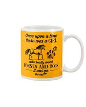 Load image into Gallery viewer, There Was A Girl Who Really Loved Horses And Dogs Mug