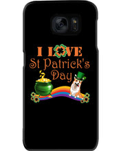 Load image into Gallery viewer, Corgi Sitting On Rainbow I Love St Patrick's Day Gift For Dog Lovers Phone case