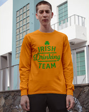 Load image into Gallery viewer, Irsih Drinking Team Green Shamrock St Patrick's Day Unisex Long Sleeve