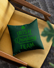 Load image into Gallery viewer, Irsih Drinking Team Green Shamrock St Patrick's Day Pillow Cover