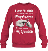 Load image into Gallery viewer, God Sent Me My Grandkids Gift For Grandma Sweatshirt
