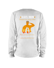 Load image into Gallery viewer, Son Gift For Navy Mom Behind Every Strong Soldier Unisex Long Sleeve