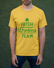 Load image into Gallery viewer, Irsih Drinking Team Green Shamrock St Patrick's Day Guys Tee