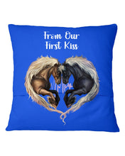 Load image into Gallery viewer, Horses From Our First Kiss Custom Name Gift For Girlfriend Pillow Cover