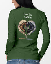 Load image into Gallery viewer, Horses From Our First Kiss Custom Name Gift For Girlfriend Unisex Long Sleeve
