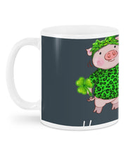 Load image into Gallery viewer, Pig Wear Plaid Shirt And Top Hat St Patrick's Day Gift Mug