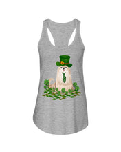 Load image into Gallery viewer, Shih Tzu With Green Tie St Patrick's Day Gift For Dog Lovers Ladies Flowy Tank