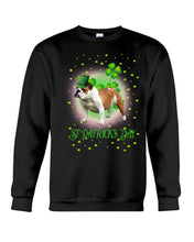 Load image into Gallery viewer, Bulldog Leprechaun Clover St Patrick's Day Gift For Dog Lovers Sweatshirt