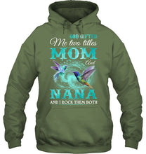 Load image into Gallery viewer, God Gifted Me Two Tittles Mom And Grandma Hoodie