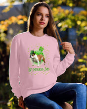 Load image into Gallery viewer, Bulldog Leprechaun Clover St Patrick's Day Gift For Dog Lovers Sweatshirt