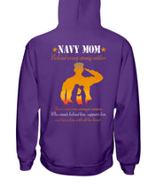 Load image into Gallery viewer, Son Gift For Navy Mom Behind Every Strong Soldier Hoodie