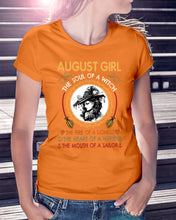 Load image into Gallery viewer, Birthday Gift For August Girl The Soul Of A Witch Ladies Tee