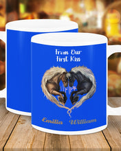 Load image into Gallery viewer, Horses From Our First Kiss Custom Name Gift For Girlfriend Mug