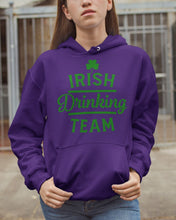 Load image into Gallery viewer, Irsih Drinking Team Green Shamrock St Patrick's Day Hoodie