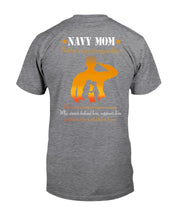 Load image into Gallery viewer, Son Gift For Navy Mom Behind Every Strong Soldier Guys Tee