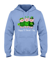 Load image into Gallery viewer, Pig Wear Plaid Shirt And Top Hat St Patrick's Day Gift Hoodie