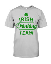 Load image into Gallery viewer, Irsih Drinking Team Green Shamrock St Patrick's Day Guys Tee