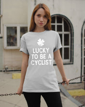 Load image into Gallery viewer, Lucky To Be A Biker Pilot Clover St Patrick's Day Gift Guys Tee
