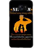 Load image into Gallery viewer, Son Gift For Navy Mom Behind Every Strong Soldier Phone case