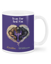 Load image into Gallery viewer, Horses From Our First Kiss Custom Name Gift For Girlfriend Mug