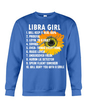 Load image into Gallery viewer, Birthday Gift For Libra Girl Will Bury You With A Smile Sweatshirt