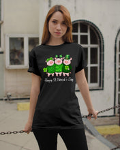 Load image into Gallery viewer, Pig Wear Plaid Shirt And Top Hat St Patrick's Day Gift Guys Tee