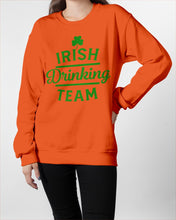 Load image into Gallery viewer, Irsih Drinking Team Green Shamrock St Patrick's Day Sweatshirt