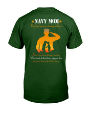 Load image into Gallery viewer, Son Gift For Navy Mom Behind Every Strong Soldier Guys Tee