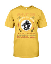 Load image into Gallery viewer, Birthday Gift For August Girl The Soul Of A Witch Guys Tee