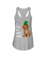 Load image into Gallery viewer, Cavapoo Irish Today Green St. Patrick's Day Printed Mug Ladies Flowy Tank