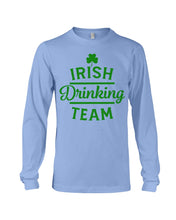 Load image into Gallery viewer, Irsih Drinking Team Green Shamrock St Patrick's Day Unisex Long Sleeve