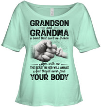 Load image into Gallery viewer, Can't Be Broken Grandma And Grandson Ladies Tee