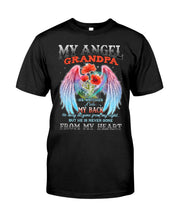 Load image into Gallery viewer, My Angel Grandpa Who Watched Over My Back Guys Tee
