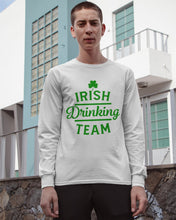 Load image into Gallery viewer, Irsih Drinking Team Green Shamrock St Patrick's Day Unisex Long Sleeve