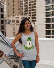 Load image into Gallery viewer, Shih Tzu With Green Tie St Patrick's Day Gift For Dog Lovers Ladies Flowy Tank