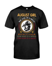 Load image into Gallery viewer, Birthday Gift For August Girl The Soul Of A Witch Guys Tee